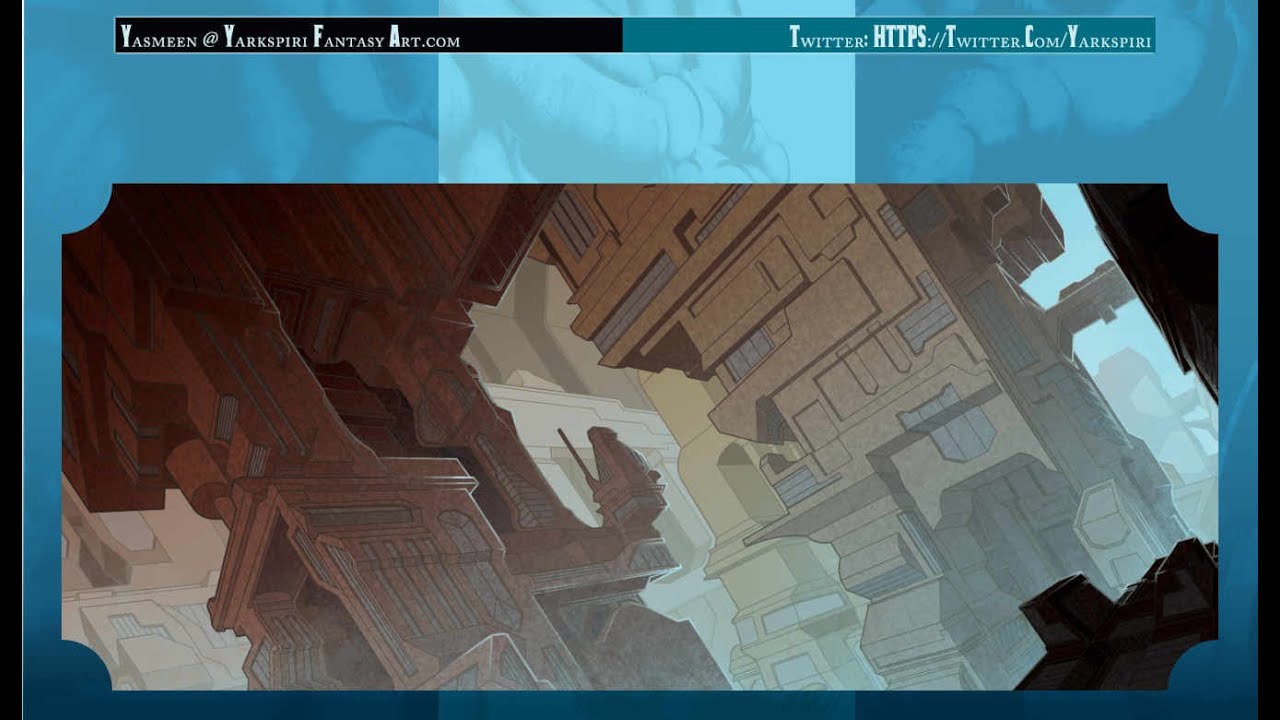 Digitally Painting Sci-fi City Pt 008 - Paint Work