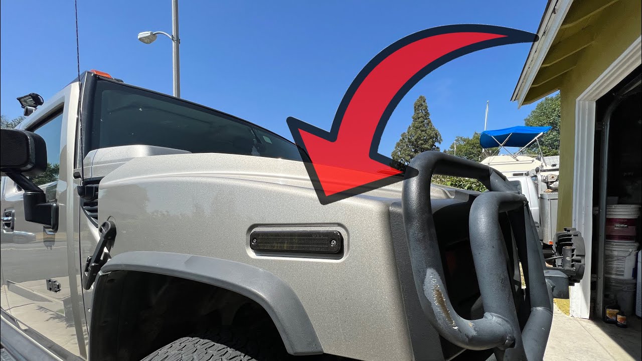 HUMMER H2 D-LUMINA SIDE MARKER UPGRADE INSTALL .