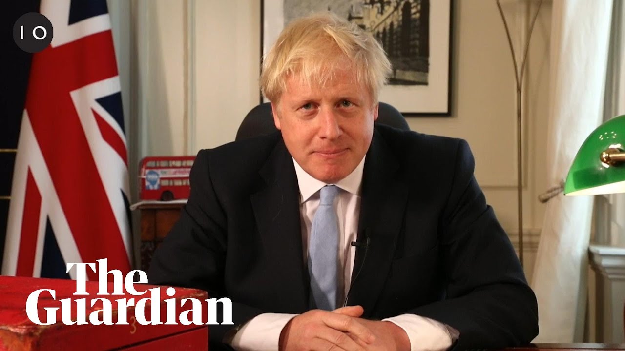 Boris Johnson's Facebook Live policy announcement from his desk