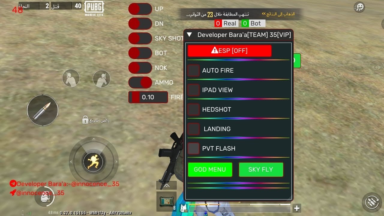 اقوى نسخه مهكره ببجي لايت فيها جميع التفعيلات نسخه كونكر الجديده امن علي حسابك الاساسي 100% براءه 35