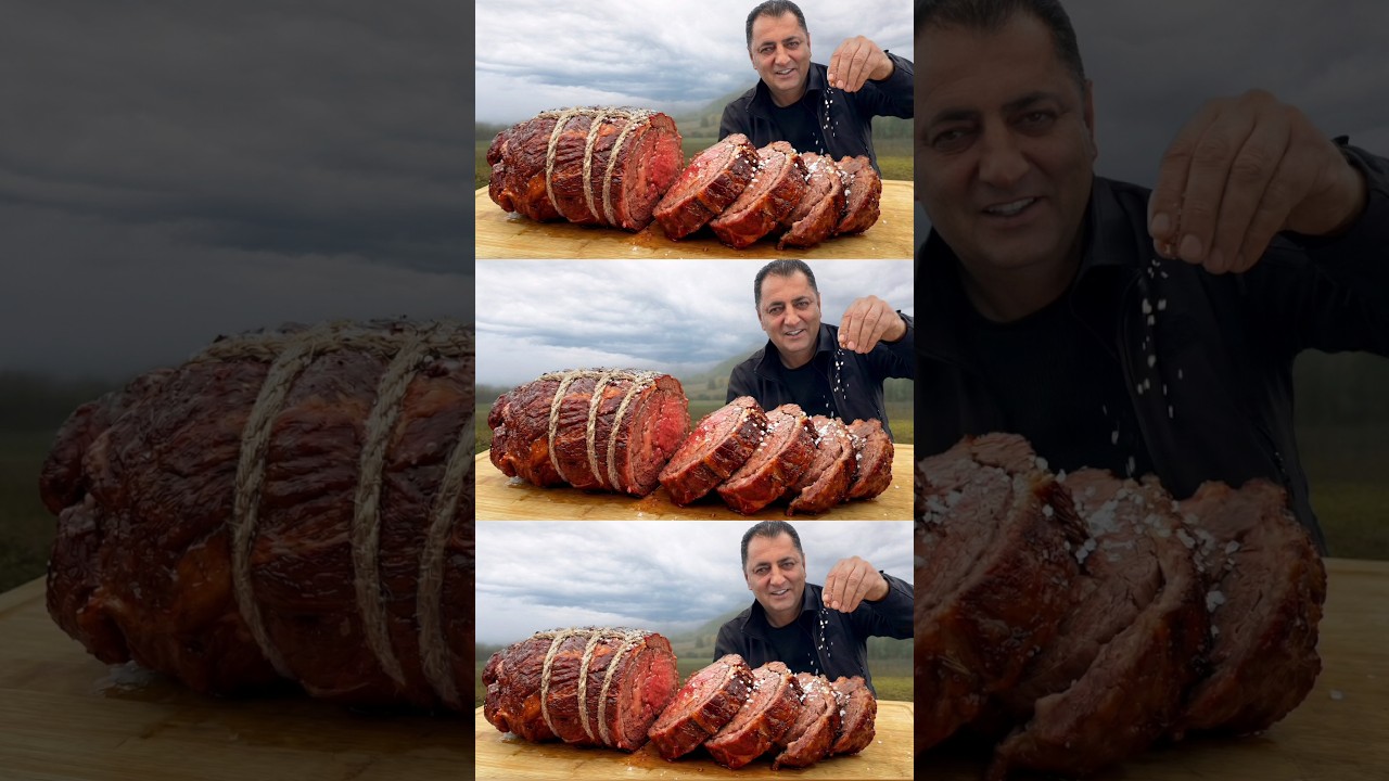 Beef Tenderloin Sliced Juicy Perfect Outdoor Cooking #shorts  #beef #bbq #roshting #village #cooking