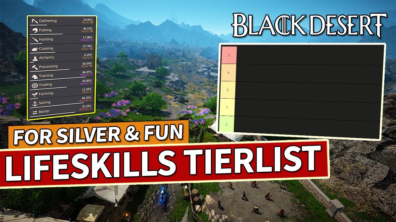 My 2025 LIFESKILLS Tierlist for SILVER Guide in Black Desert