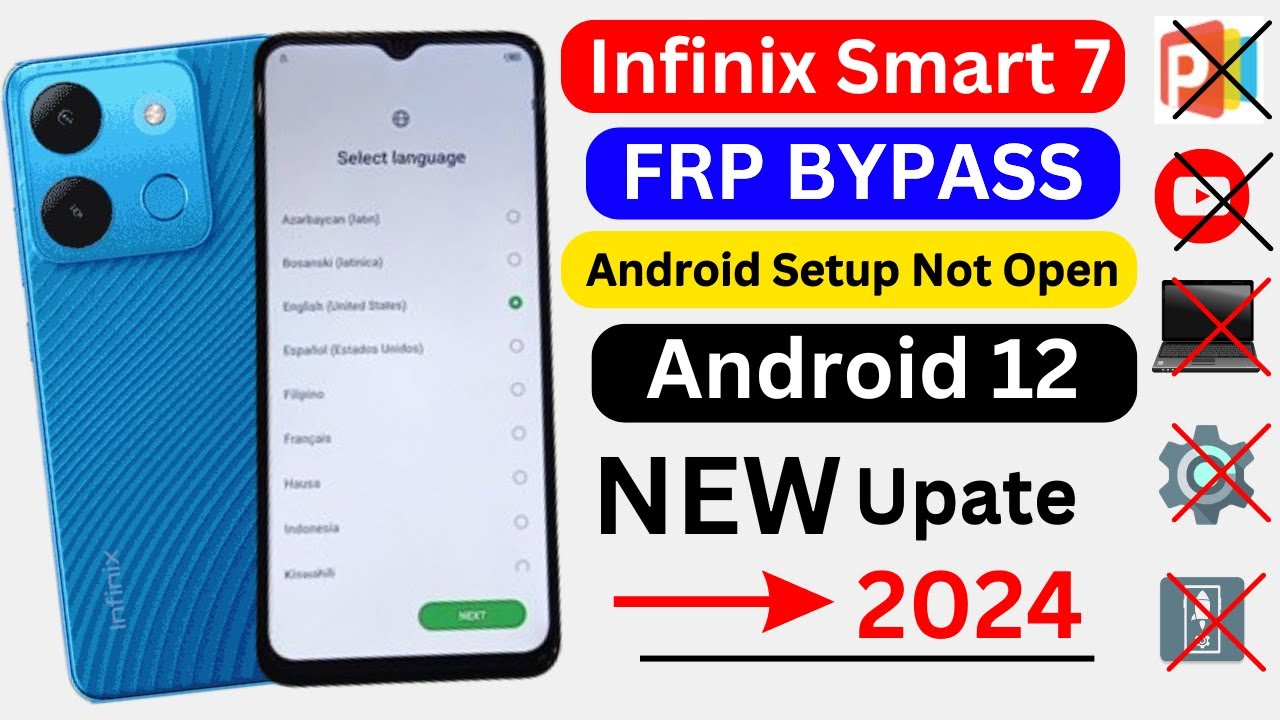 Infinix Smart 7 HD FRP BYPASS ✅ Android 12 | Infinix X6515 / X6516 Gmail Account Bypass Without Pc