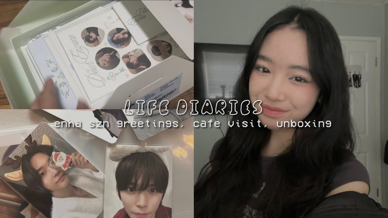life diaries: unboxing enha szn greetings, makeup routine, pc trading packs, and more