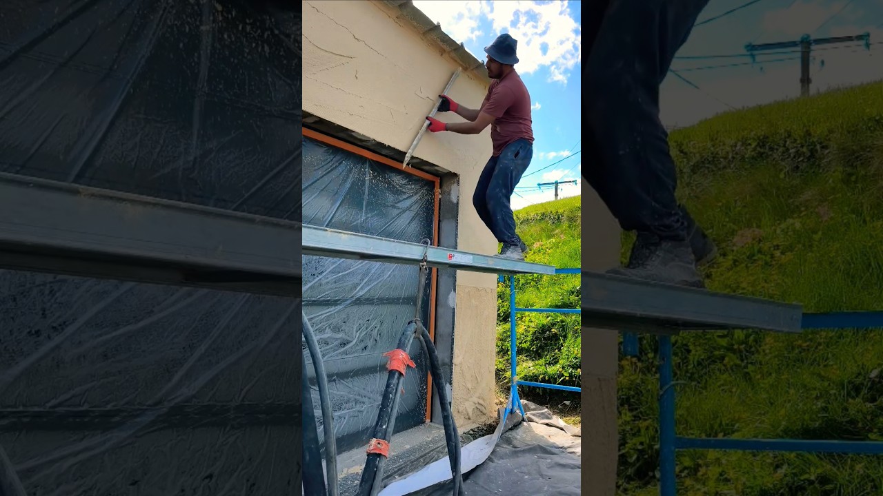 Ravalement enduit fa&ccedil;ade sur le parpaing neuf