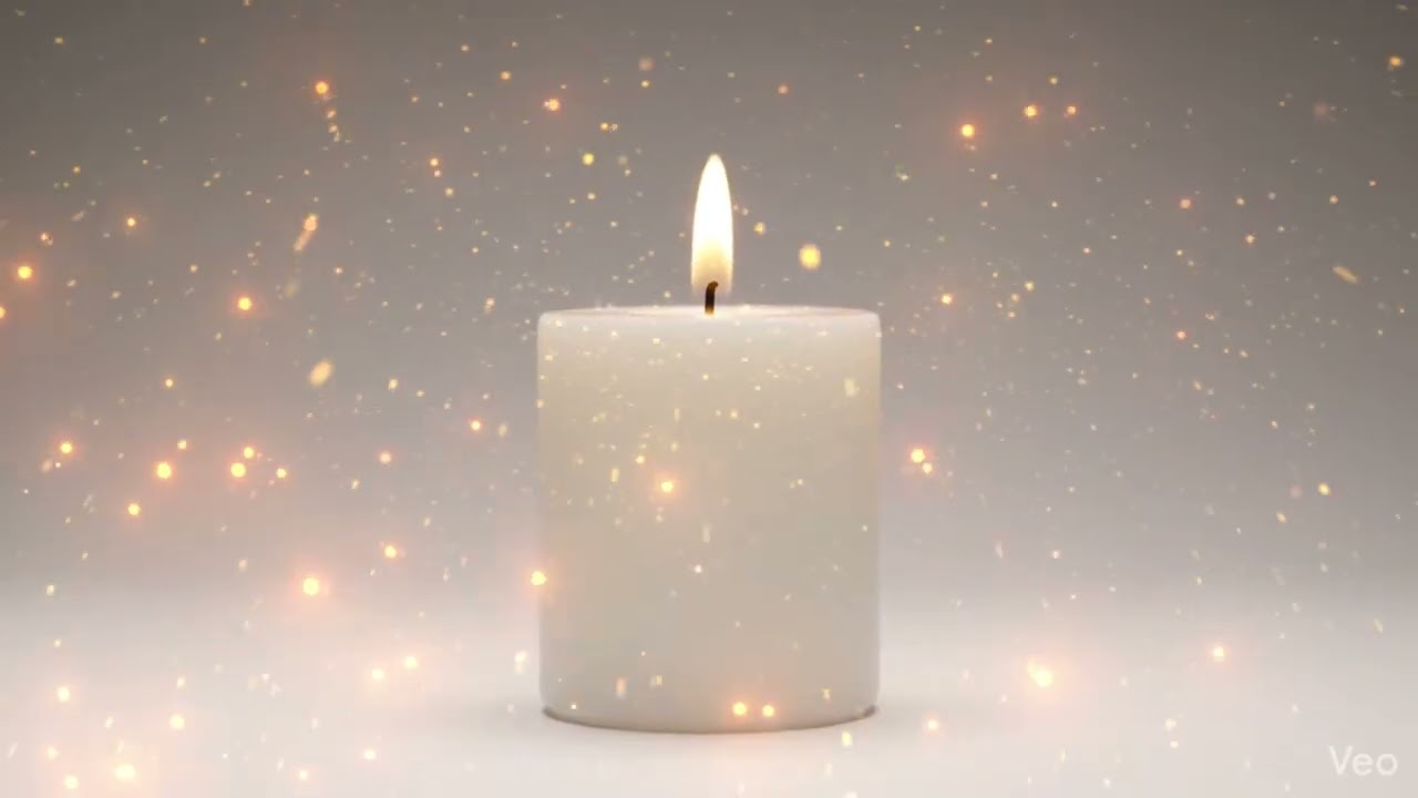 White Candle Light ✨ Calm & Relaxation 3 Hours | Peaceful Glow for Sleep, Meditation & Focus