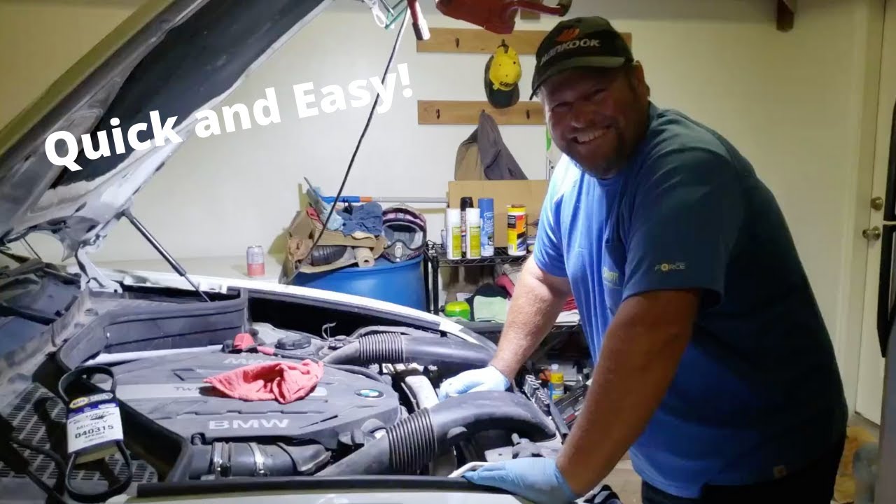 EASIEST BMW X6 (N63) Belt Replacement and Stretch Belt Trick