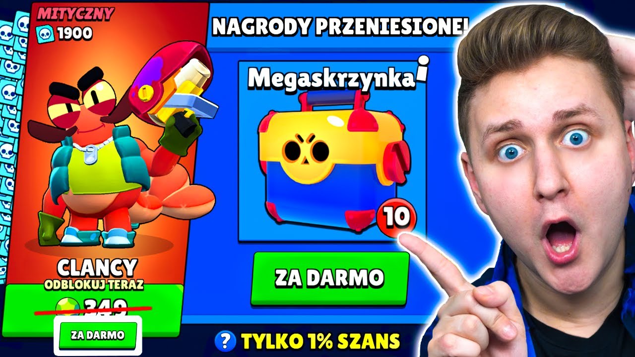 *10x MEGA BOX ZA DARMO!* CLANCY CZY TU JESTEŚ?😱 OPENING SKRZYNEK w Brawl Stars!