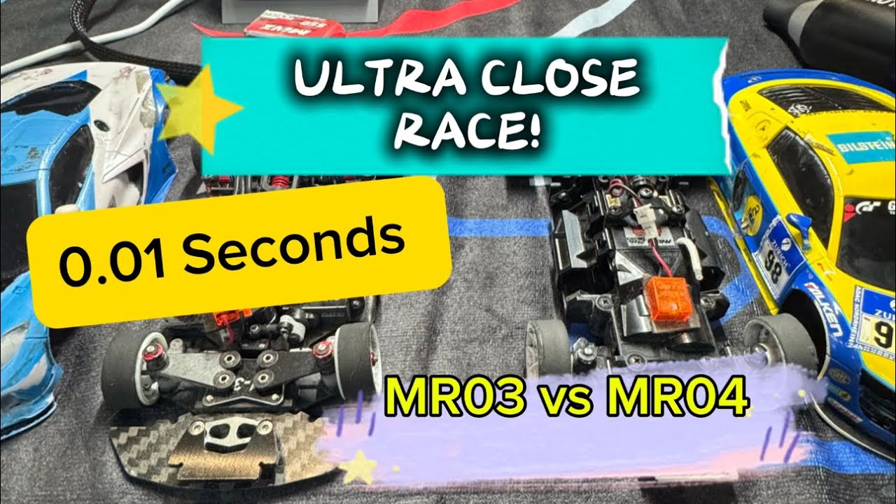 CRAZY MINI-Z RACE! SIDE by SIDE RACING! - Kyosho MR03 vs MR04 Race! JaxGo Mini-Z - Florida Mini-Z