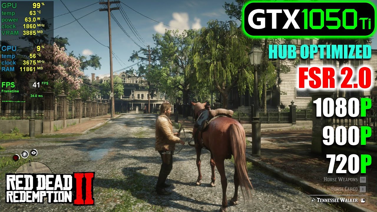 GTX 1050 Ti | Red Dead Redemption 2 + FSR 2.0