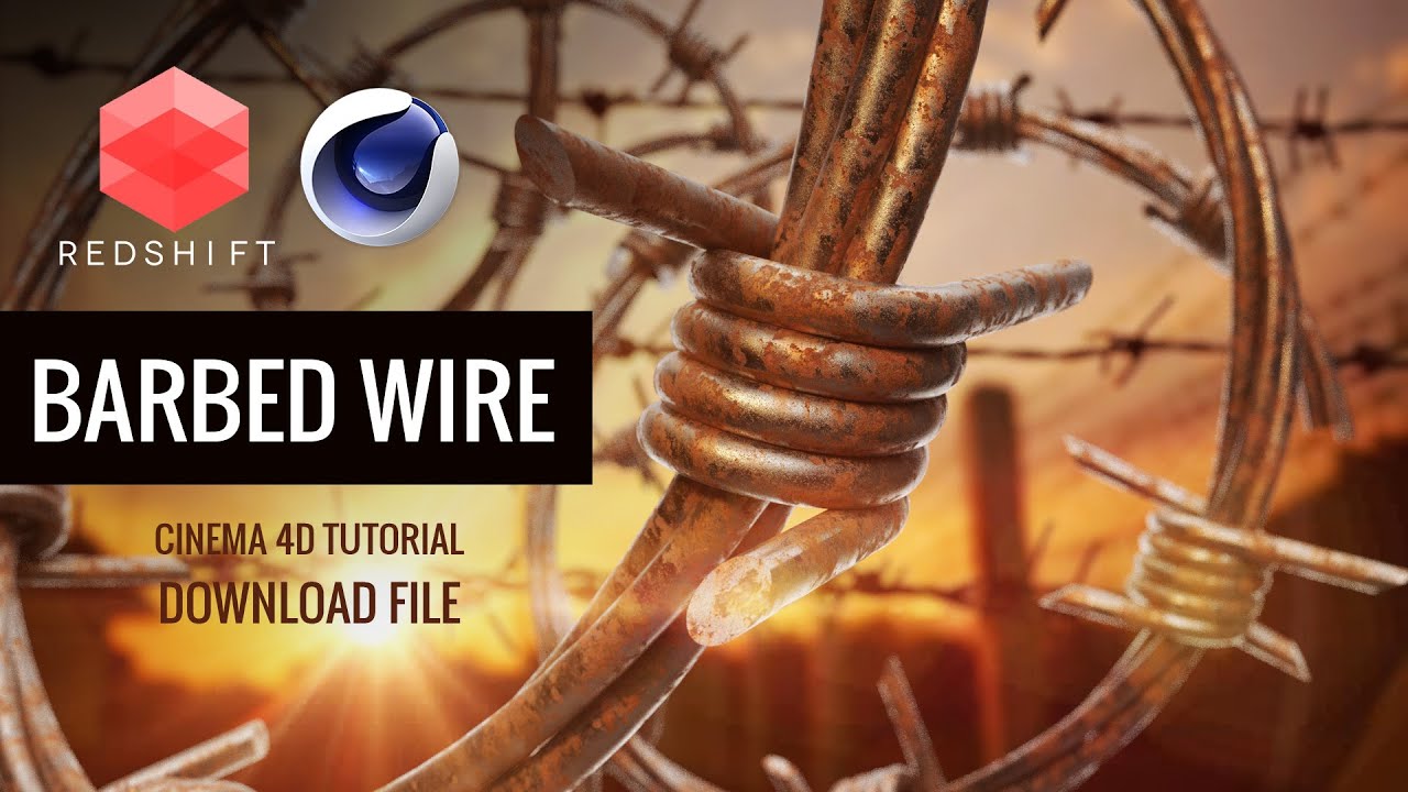 Modeling Barbed wire in Cinema 4D + Redshift (Free Project)