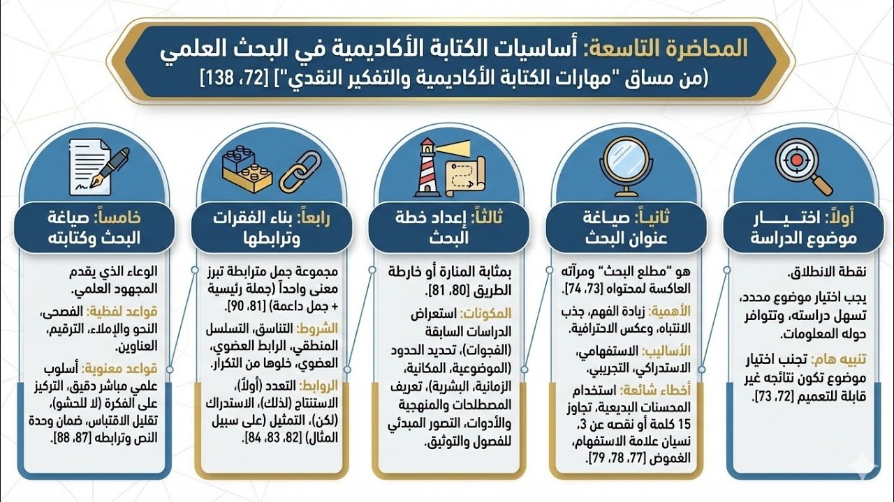 ٩- الكتابة الأكاديمية ٤
