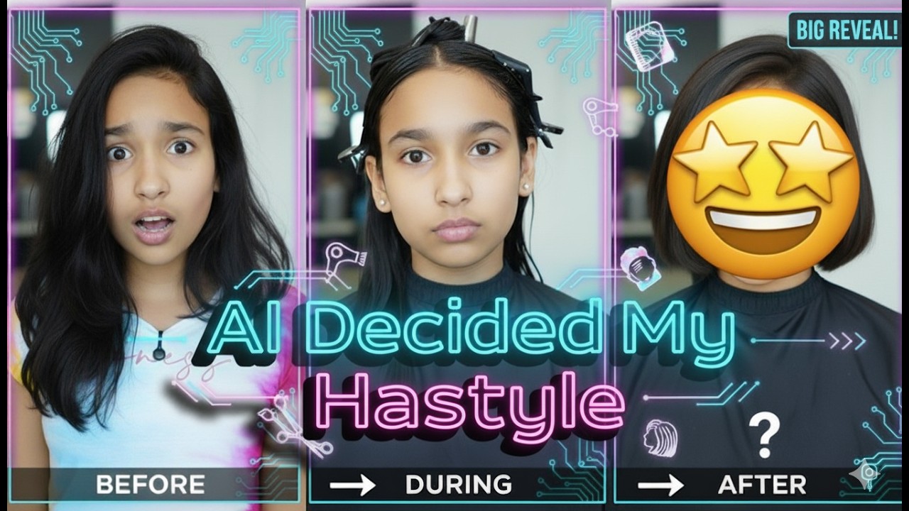 AI 💇‍♀️🤖  CHOSE My New Hairstyle !! 😱 | #LearnWithPari