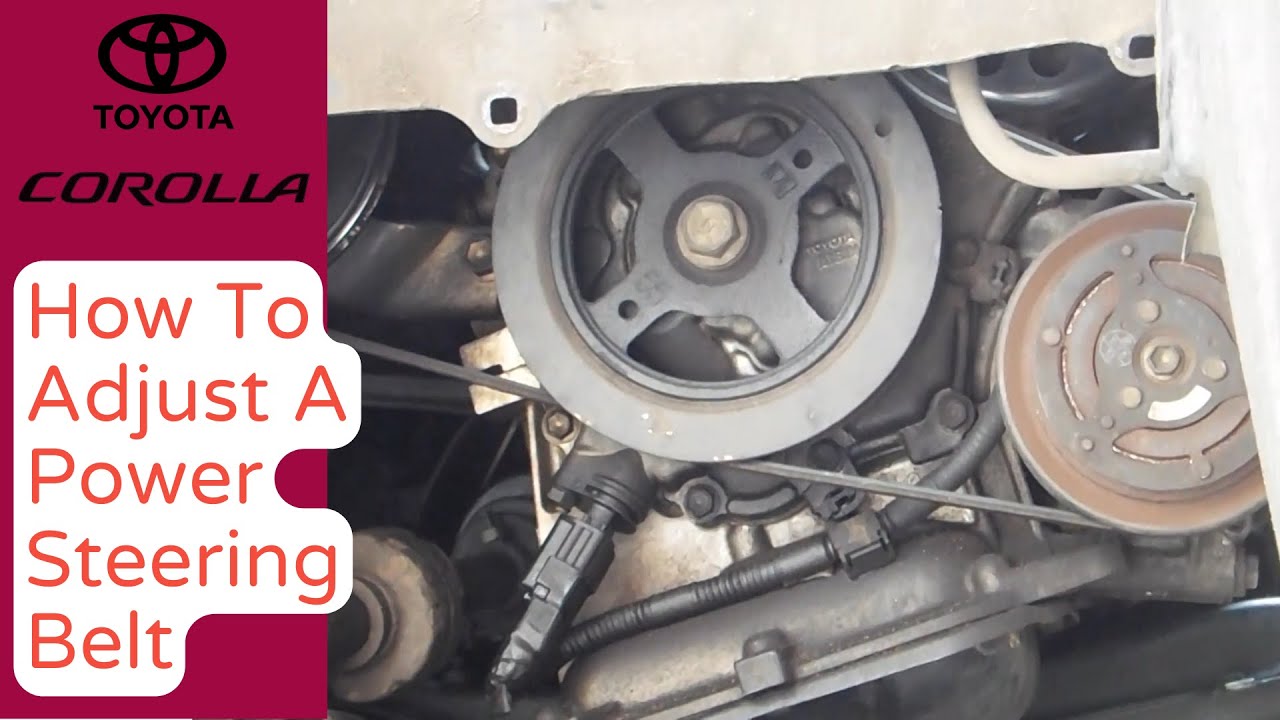 How To Easily Fix Power Steering Belt Noise By Yourself | Toyota Corolla 121 2NZ-FE