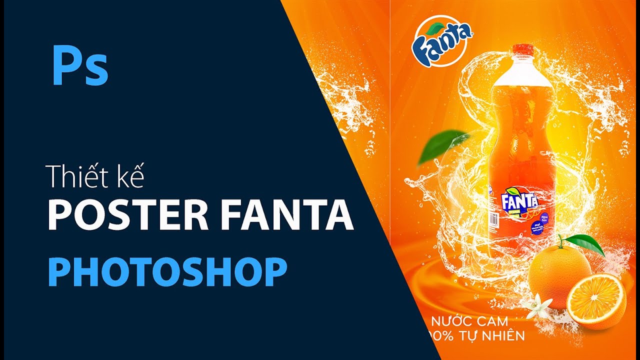 học photoshop | Thiết kế Poster Fanta đẹp cực đẹp