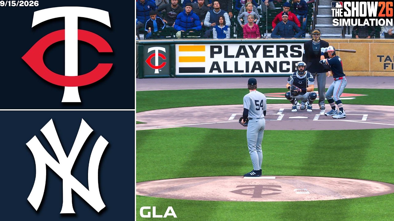 Yankees vs. Twins Simulation | 9/15/26 | MLB The Show 26 PS5 Gameplay