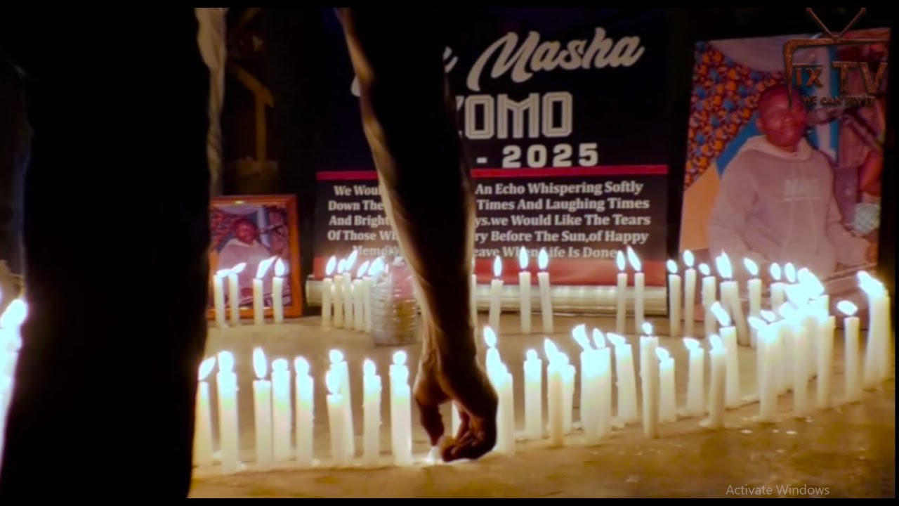 CANDLE LIGHTING FOR  ALEX NZOMO IN MAZERAS PIPELINE. #rip #legends #piano 