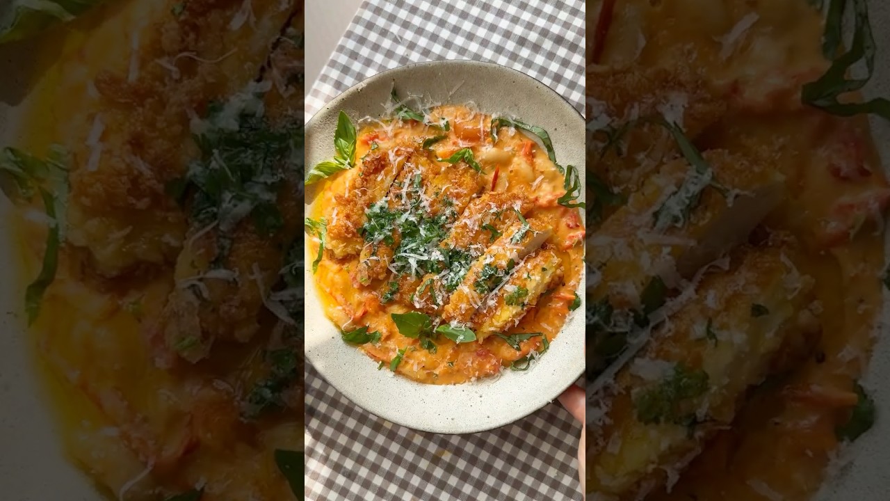 Recipe 57 of 100: Crispy Panko Crusted Chicken with Tomato and Mascarpone Cannellini Beans