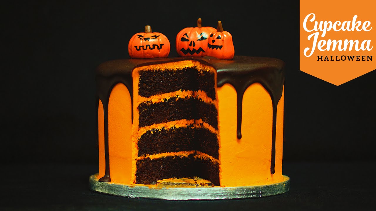 Halloween Special! Chocolate Orange Layer Cake | Cupcake Jemma