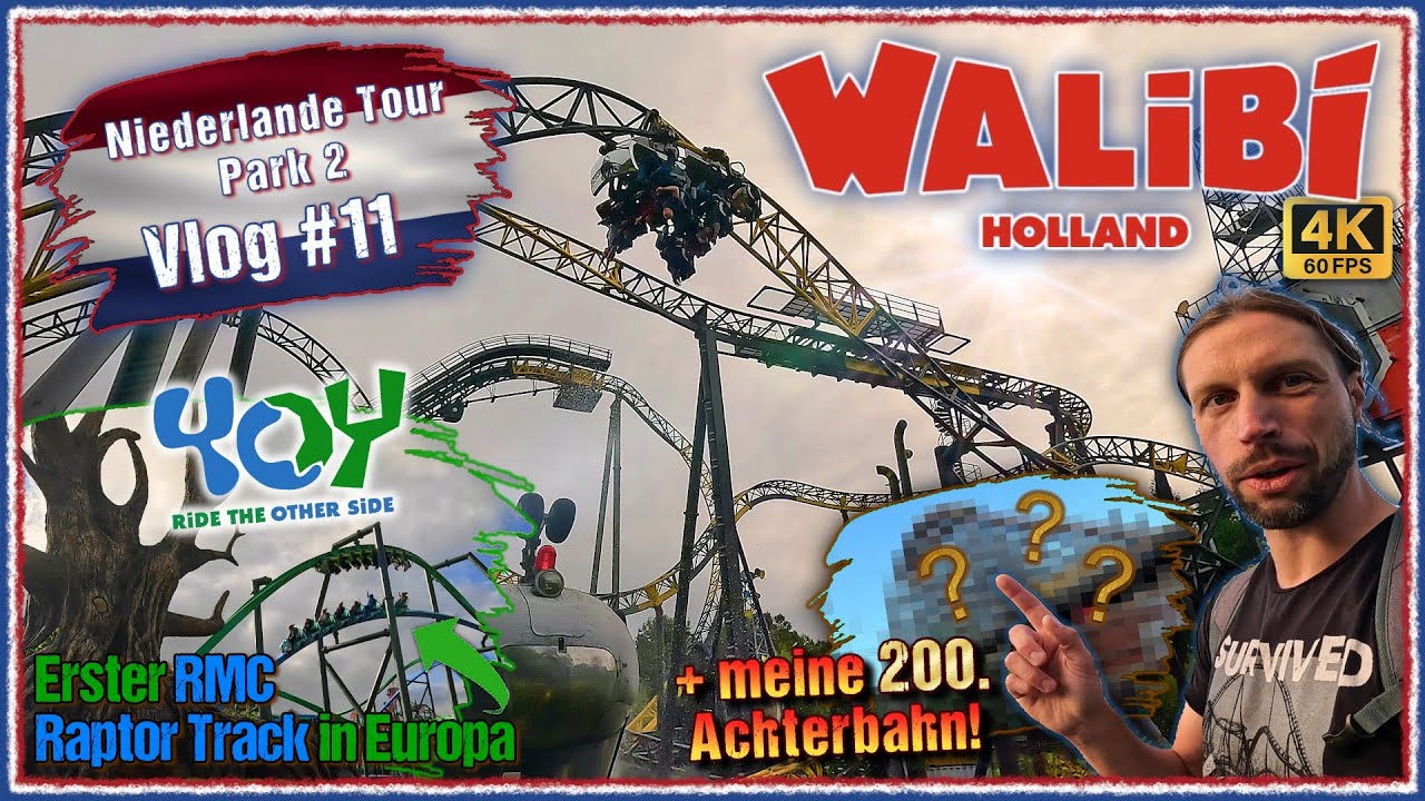 Ich fahre meinen 200. Count im Achterbahn-Schlaraffenland! 🎢 | Vlog #11 | Walibi Holland 2025 | 4K60