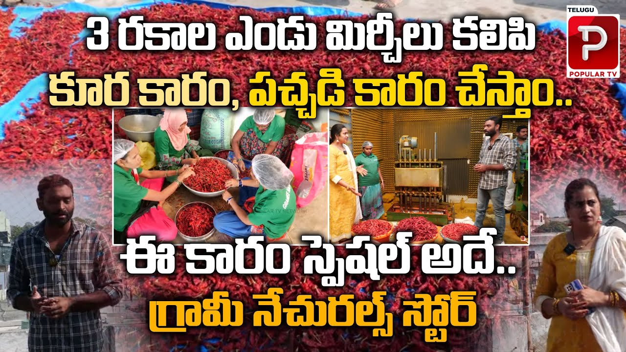 Red Chilli Powder Making | Gramee Naturals Store | Chilli Powder Making Machine | Telugu Popular TV
