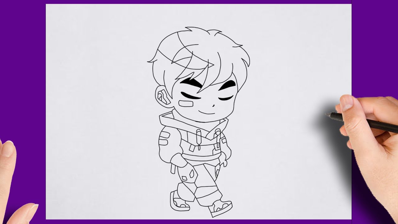 How to Draw Mini ISO Agent - Valorant