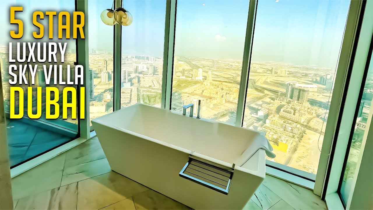 Five Jumeriah Village Luxury Sky Villa Tour With Infinity Pool Overlooking Dubai
