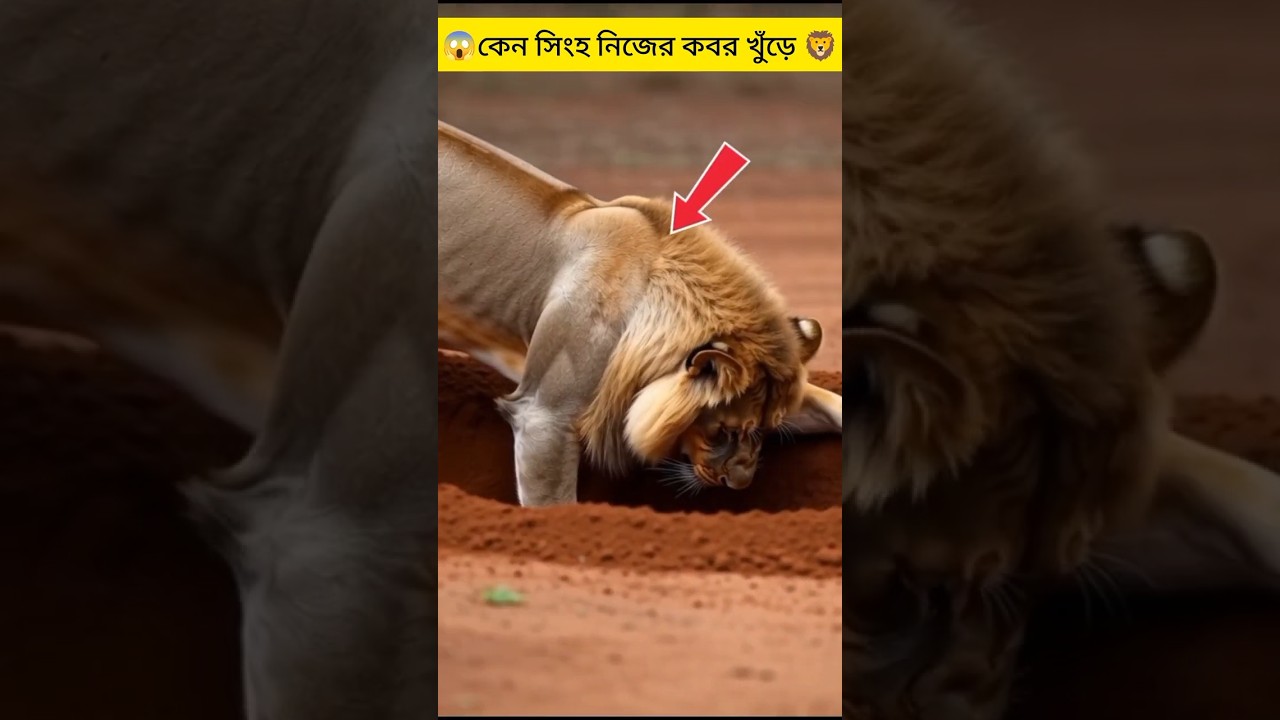 😱 কেন সিংহ নিজের কবর খুঁড়ে? 🦁 | Lion Digging Grave Mystery | Islamic Reminder