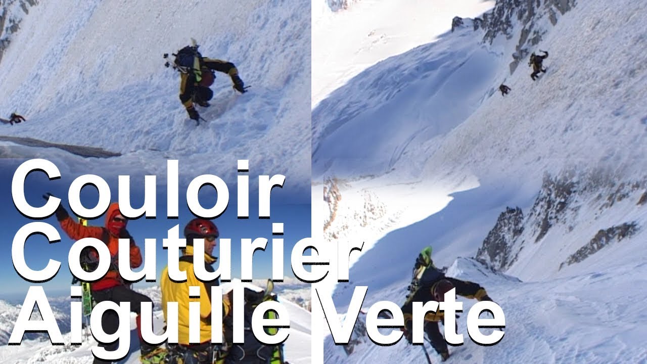 Couloir Couturier Aiguille Verte Glacier d'Argenti&egrave;re Chamonix Mont-Blanc alpinisme ski de randonn&eacute;e