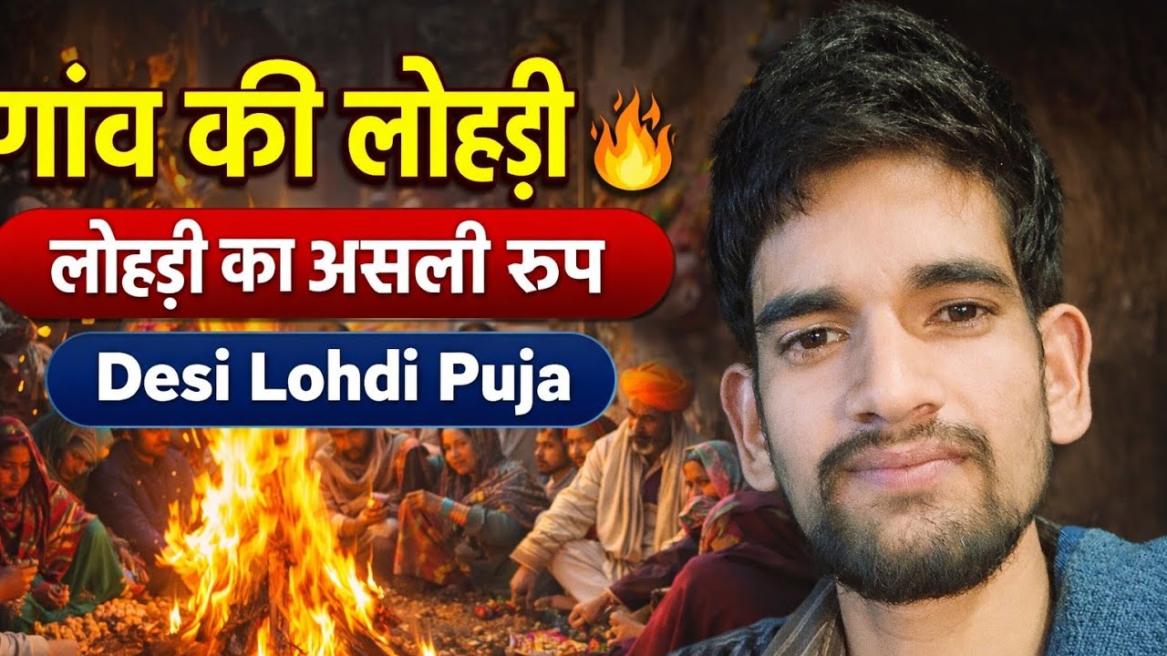 गांव में लोहड़ी की पूजा कैसे होती है? | Lohdi Puja Village Style | Sunil Raathi Vlogs