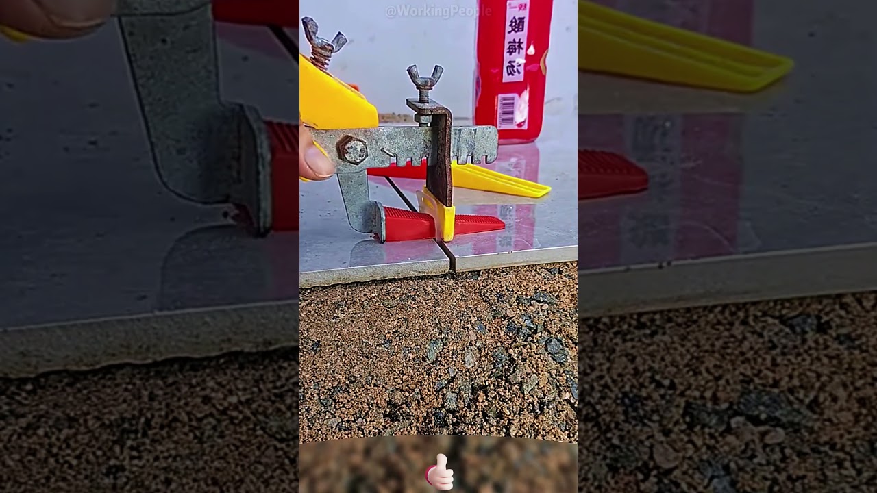 Convenient and practical auxiliary tool for leveling floor tiles during laying 🛠️🧱🏞️