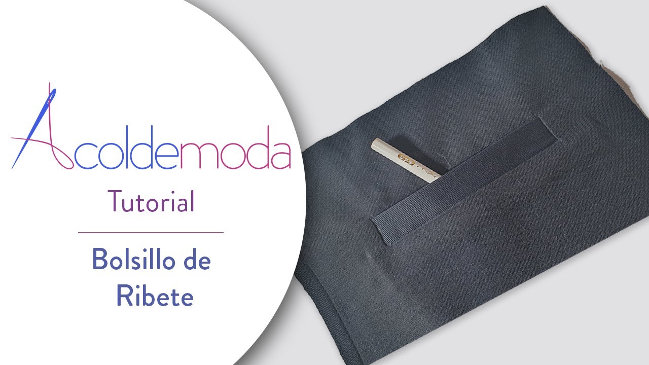 Cómo hacer un BOLSILLO DE RIBETE para falda, pantalón o chaqueta.