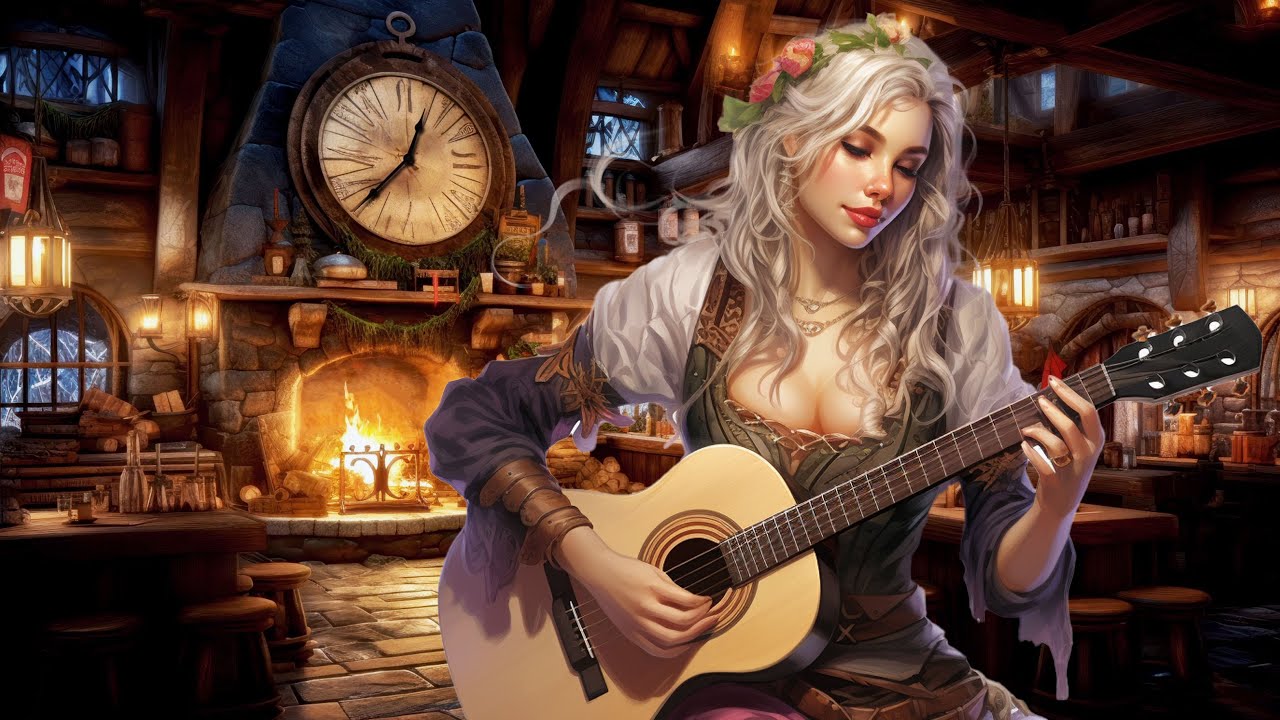 Medieval Fantasy Tavern Ambience - Crowded Tavern Sounds and Music