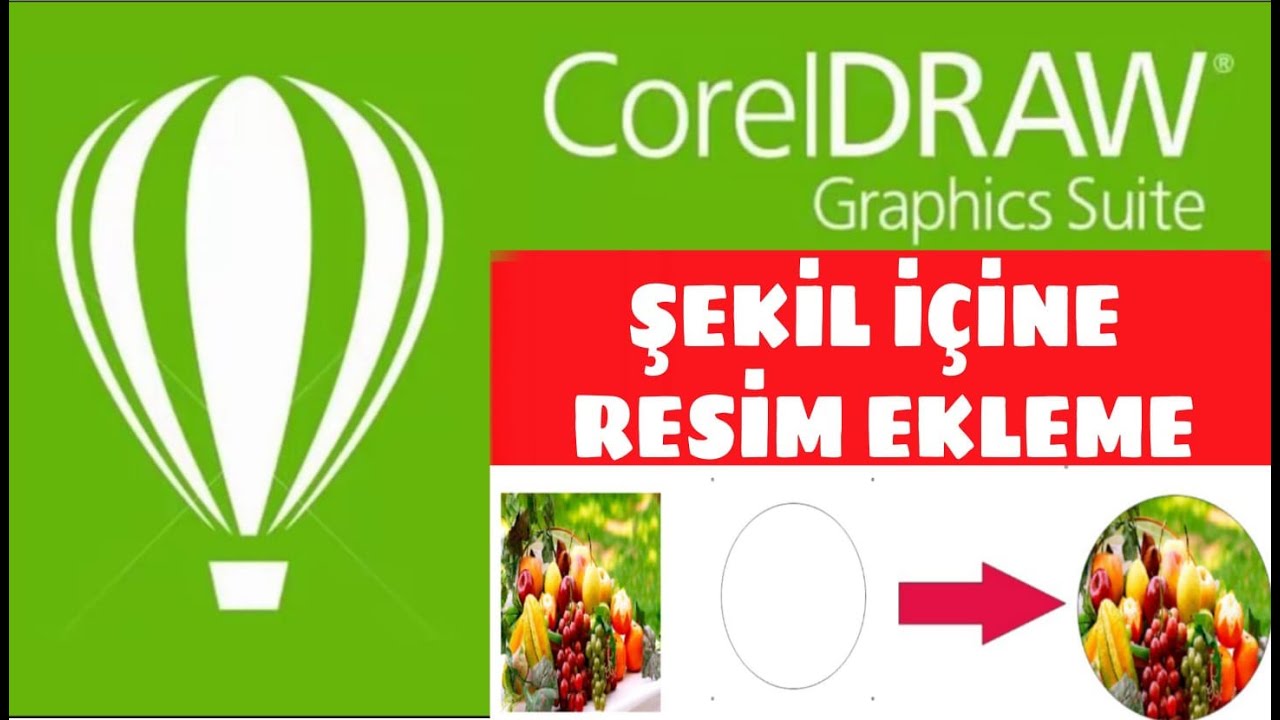 COREL DRAW şekil içine resim ekleme