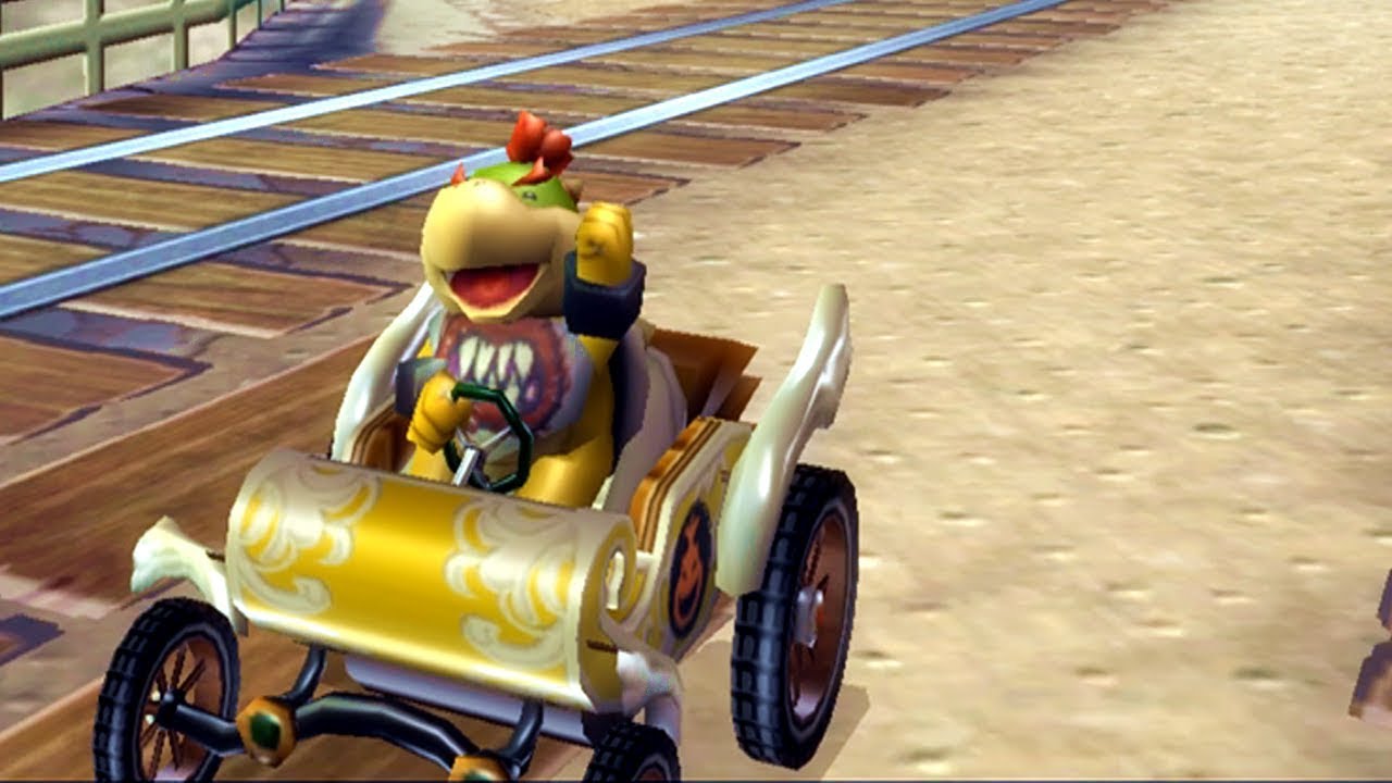 Mario Kart Wii - Flower Cup Mirror Mode (Bowser Jr. Gameplay)