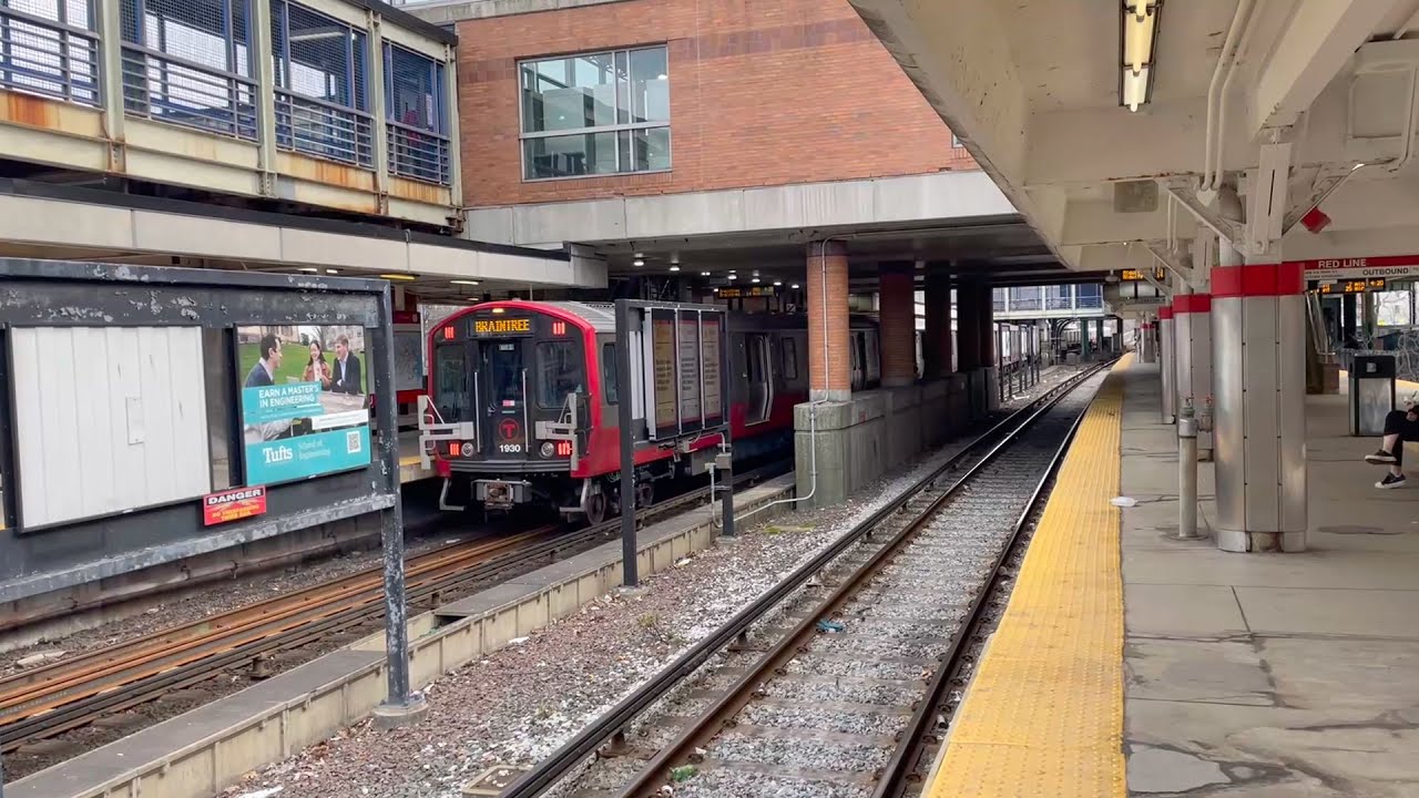 MBTA: Series 1500/1600/1700/1800/1900 Red Line, Commuter Rail, and NIS Trains at JFK/UMass