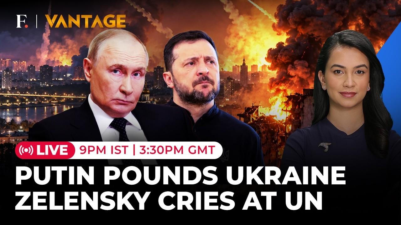 LIVE: 'Painful...': Zelensky 'Breaks Down' At UN As Putin's Ferocious Blitz Burns Ukraine | Vantage