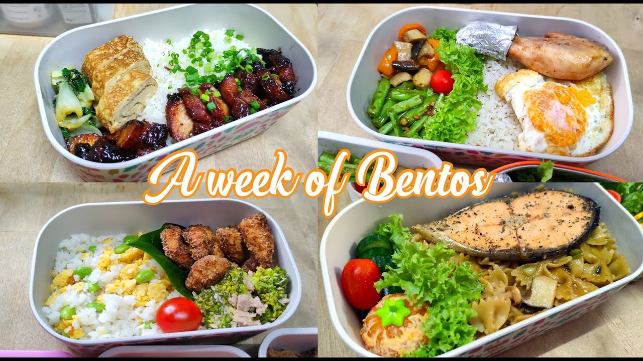 A week of lunch boxes for my family #47 给我家人一周的便当 butter soy pasta, fried chicken tenders