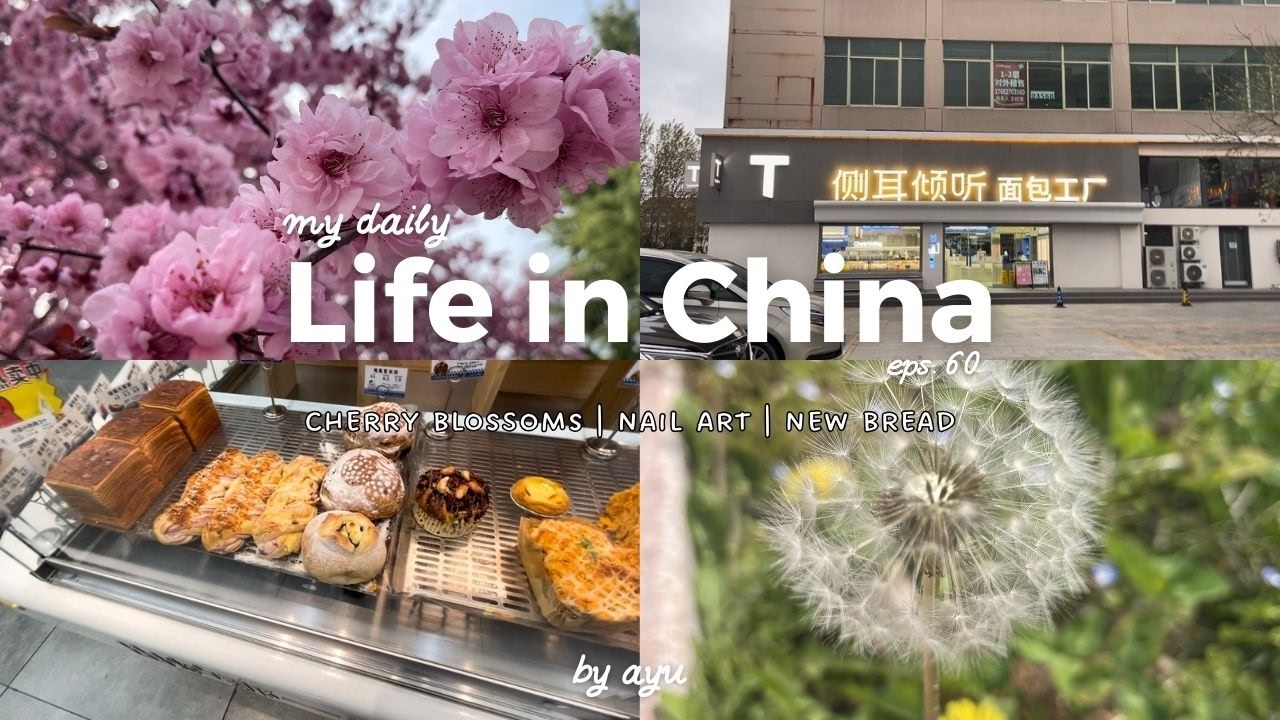 vlog 60 | 24.4.19 | Enjoying cherry blossoms | doing nail art | trying a new bread shop |
