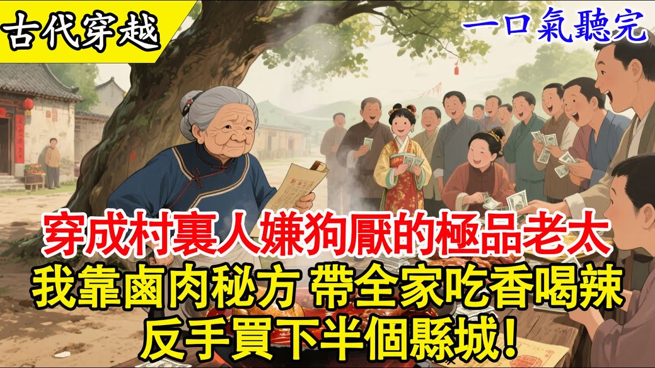 【一口氣聽完】穿越成55歲極品寡婦？開局家徒四壁！我靠祖傳鹵肉秘方，手撕極品親戚，帶全家逆襲成皇商！🍖💰 #種田文 #爽文 #穿越 #小說 #有聲書