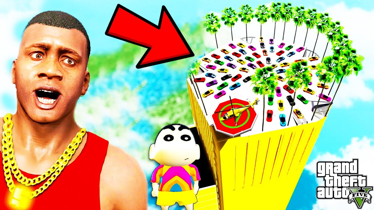 Franklin Upgrading NEW RICHILLIONAIRE SECRET HOUSE in GTA 5 | SHINCHAN and CHOP