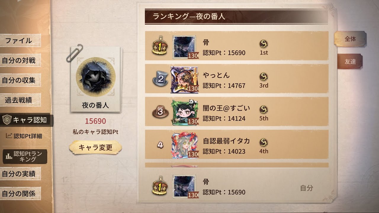 【第五人格】イタカ1位ランクマ