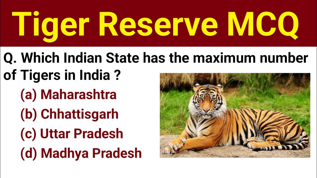 Tiger Reserves Important MCQ Questions | General knowledge Important Questions For All Exams