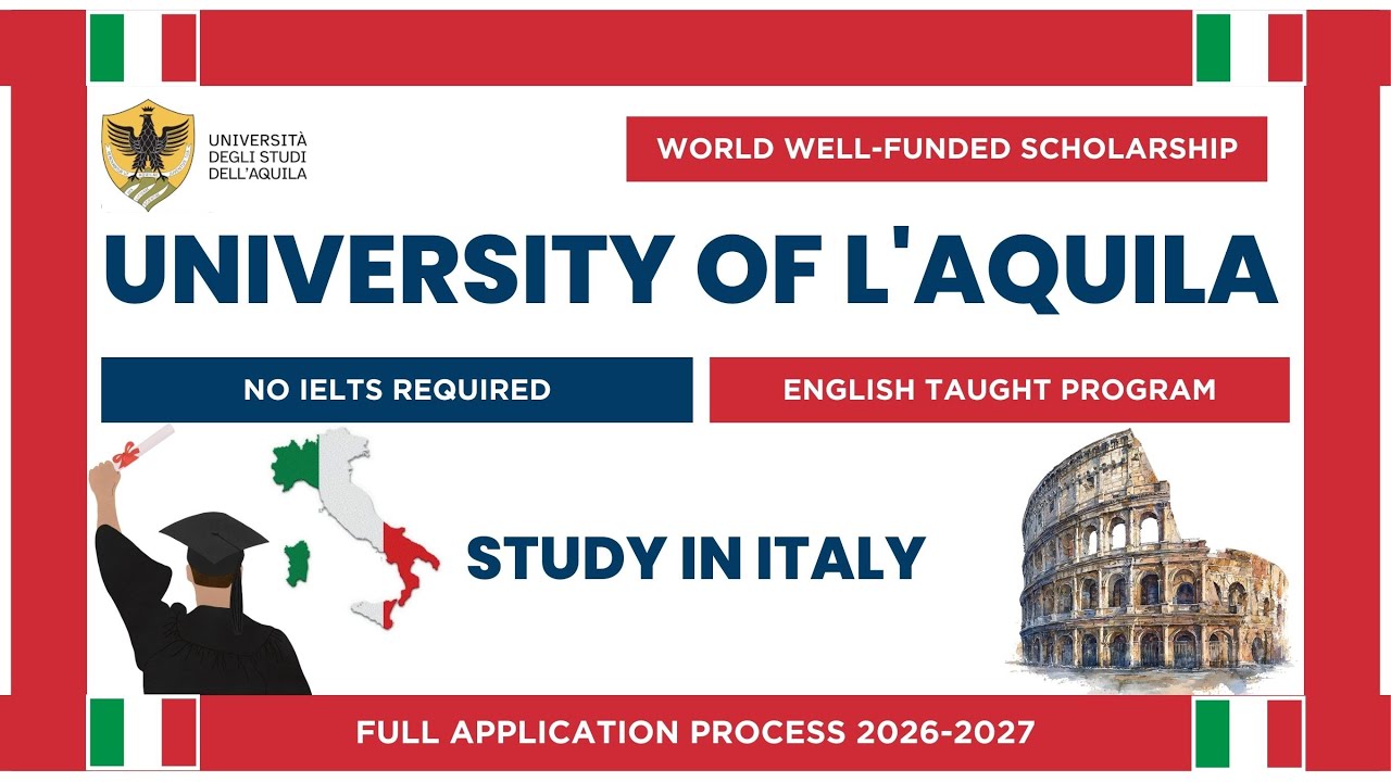 University of L’Aquila Admission Process 2026–27 | No IELTS Required | Step-by-Step Complete Guide