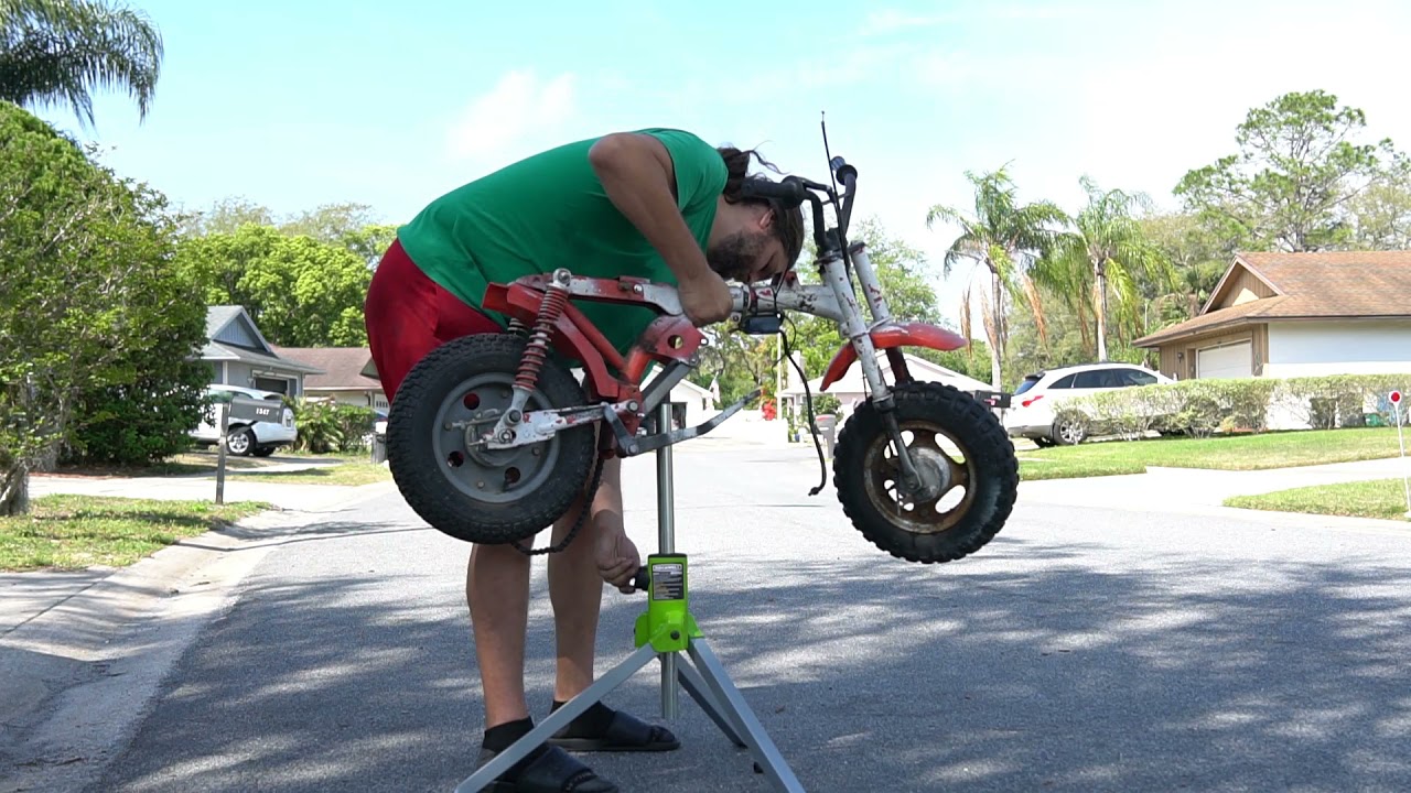 Bike Assembly Build Stand Demo - Rockwell JawStand - Honda CT70 Z50 Mini Trail Dax Monkey