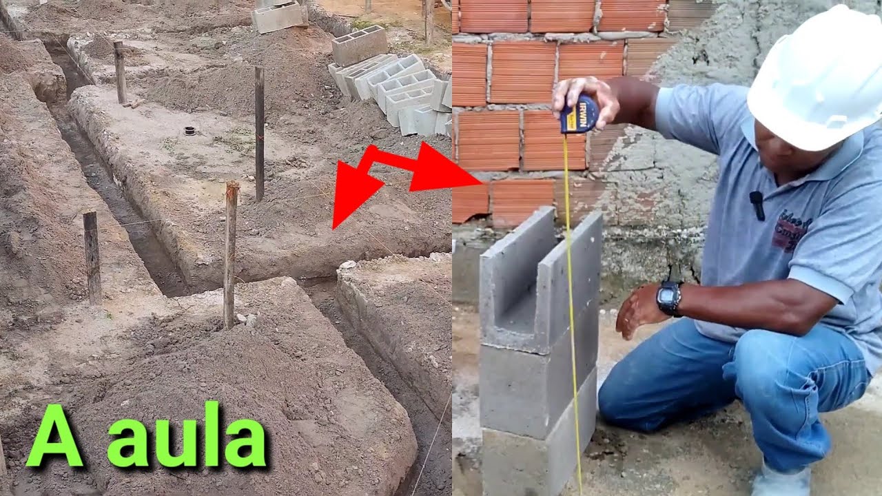 Profundidade e largura ideal Vala Alicerce casa 10x06
