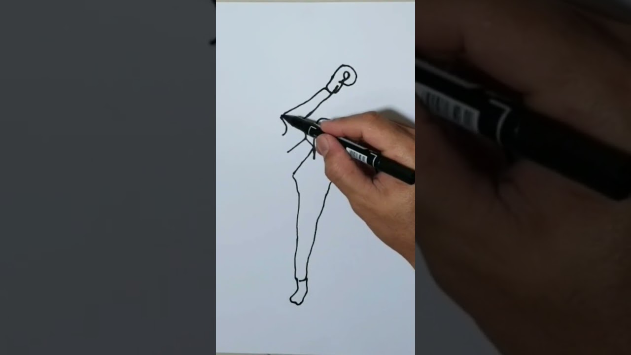 How to draw a boxing girl#Line Art#sorts