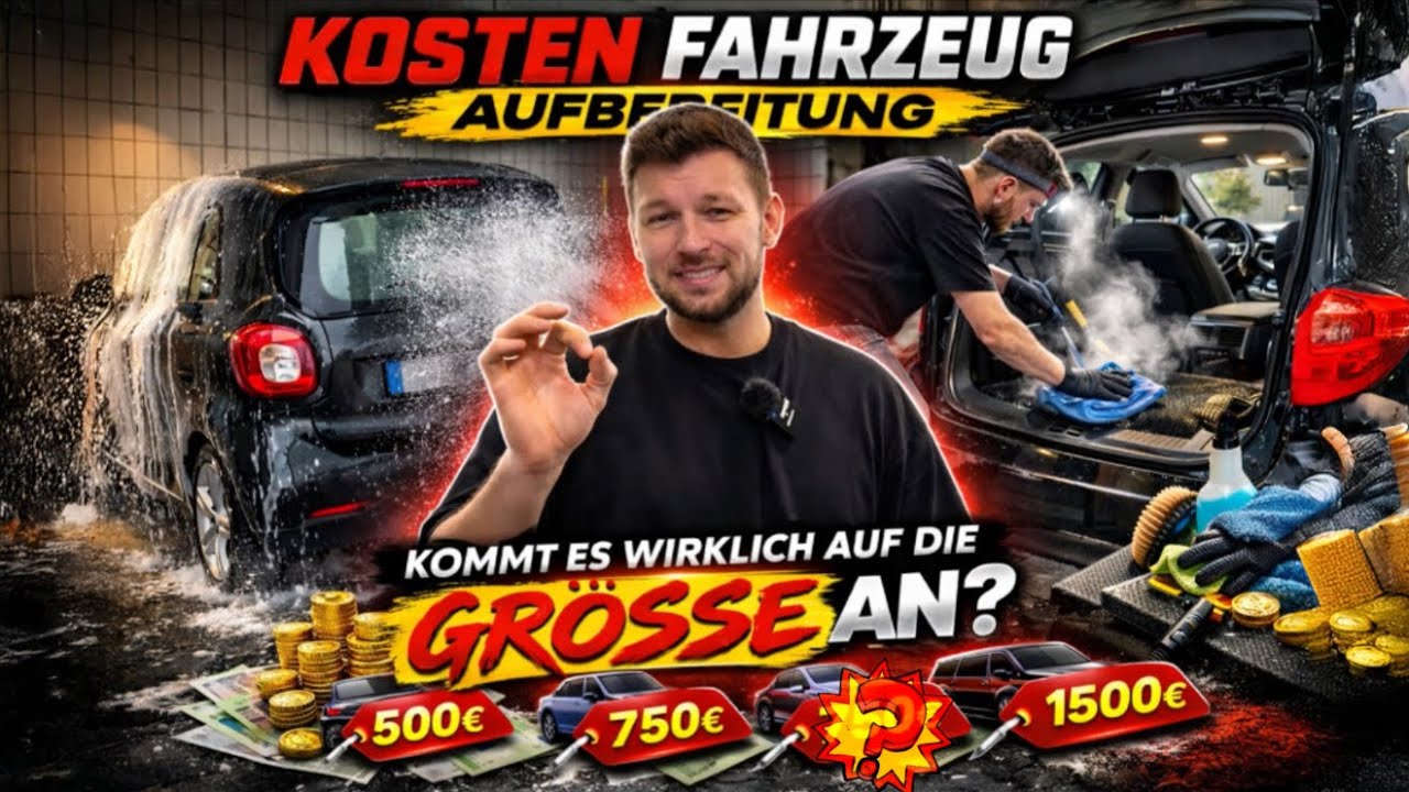 PREIS-KALKULATION Fahrzeug-Aufbereitung  ! Kommt es auf die Größe an ? Basis Paket Smart vom Profi