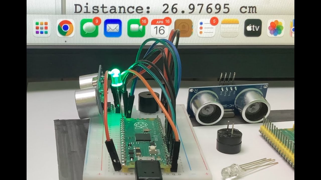 Robotic Car -Object Detection using HC-SR04 Distance Sensor -Step-by-step Cabling and Coding guide.