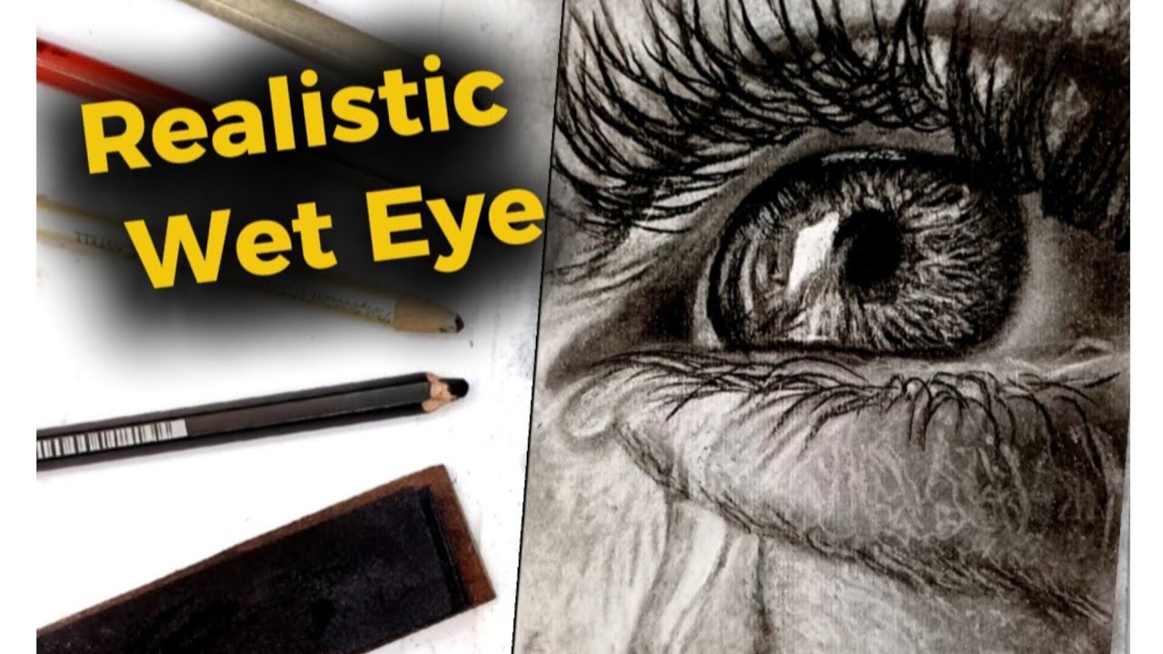 How to Draw a Realistic Wet Eye | Easy Teardrop Eye Drawing for Beginners